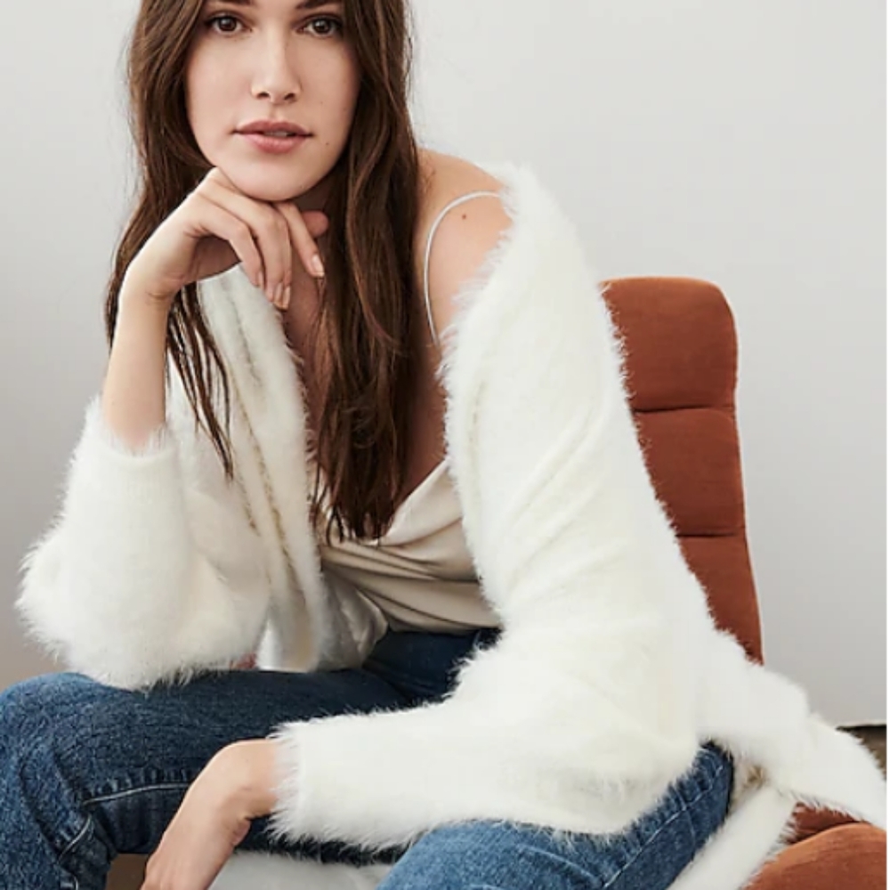 White Furry Duster